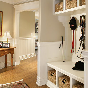 Mudroom with Built-In Bench and Storage Cubbies