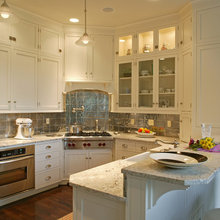 stove separate from oven under cabinet