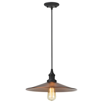 61003 Adjustable 1-Light Hanging Mini Pendant Ceiling Light, Oil Rubbed Bronze