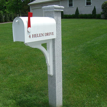Fluted Granite Mailbox Posts