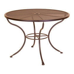 Bistro 42"Rd. Mesh Dining Table With 2" Umbrella Hole - Outdoor Pub And Bistro Tables