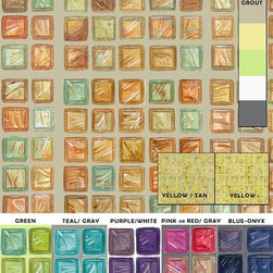 Removable and Reusable Faux Glass Mosaic Tile - Wallpaper