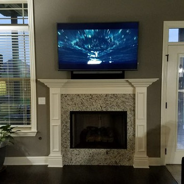 TV Mount Above Fireplace, Hardwired
