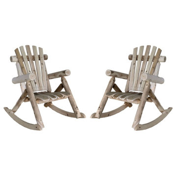 Patio Rocking Chairs, Set of 2