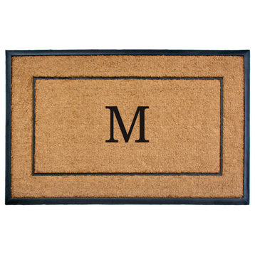 Calloway Mills The General Monogram Doormat, 30"x48", Letter M