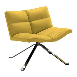 Tonon Wave Lounge Chair - Leather/Chrome Base - Products