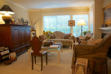 Inspiration for a timeless living room remodel in Seattle