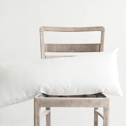Blank off white linen lumbar pillow cover - Decorative Pillows