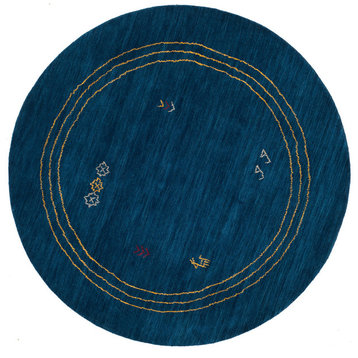 Safavieh Himalaya Collection HIM588 Rug, Blue/Multi, 6' Round