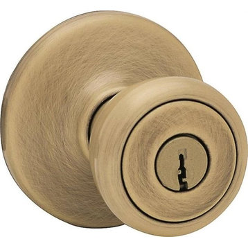 Kwikset Tylo Entry Knob, Antique Brass