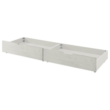 Westwood Design Olivia Wood Storage Drawers in Brushed White (Set of 2)