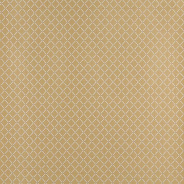 Gold And Off White Diamond Jacquard Woven Upholstery Fabric By The Yard