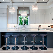dark and white kitchen