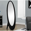 Contemporary Oval Frame Mirror, Black