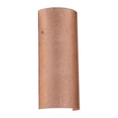 Besa Torre 14 Wall Sconce, Copper Foil, Satin Nickel Cap