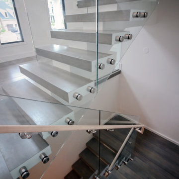 Project #80 | Mono-Beam Staircase with Glass Panels
