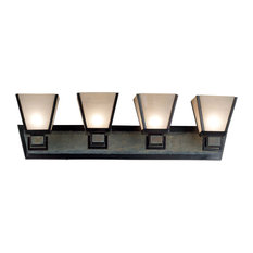 Oil Rubbed Bronze Bathroom Vanity Lights Houzz Kenroy Home Clean Slate 4 Light Vanity Oil Rubbed Bronze Finish With Natural