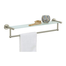 50 Most Por Contemporary Towel Bars For 2018 Houzz Organize It All Gl Shelf With Towel Bar Satin Nickel Bars