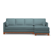 Avalon 2-Piece Sectional Sleeper Sofa, Cloud Velvet, Chaise on Right