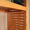 Solid Wood Walk-In Closet Organizer with hanging, Honey Maple