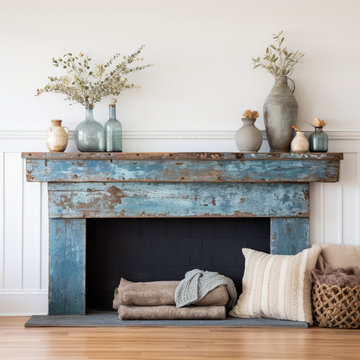 Colored Fireplace Mantels