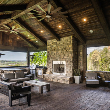 Rustic Covered Back Porch
