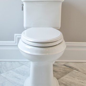 Marble and White Bathrooms