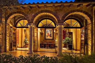Mediterranean exterior home idea in Orange County