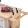 Solid Wood Kitchen Utility Microwave Cart