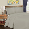 Luxury Cotton Blend Duvet Cover and Pillow Shams, Stone, Full/Queen