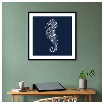 Floral seahorse by Teis Albers Framed Wall Art 33 x 33