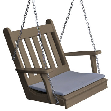 Poly Traditional English Swing, Weathered Wood