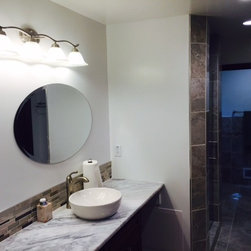 Custom Crafted Barn Door by "Conquer Construction Inc" - Bathroom Accessories