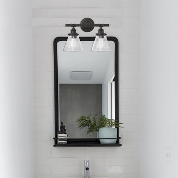 Parker 2-Light Vanity Light, Oil Rubbed Bronze, Clear Glass Shades