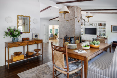 Transitional dining room photo in Boston