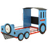 Tobi Train Bed, Blue, Red and Black, Twin