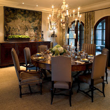 Tapestry in dining room