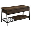 Sauder North Avenue Engineered Wood/Metal Lift-Top Coffee Table in Smoked Oak