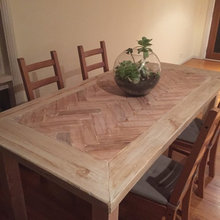 DIY Parquetry Dining Table
