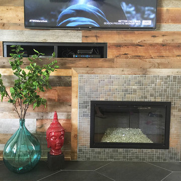 Eden Mosaic Tile Installations - Modern Cobble Pattern Stainless Steel Tile