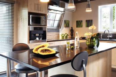 Kitchen - contemporary kitchen idea in Montreal