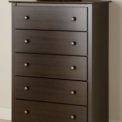 Prepac Fremont 5-Drawer Chest in Espresso - Accent Chests And Cabinets