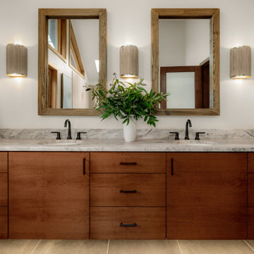 Double Vanity with Marble Counter