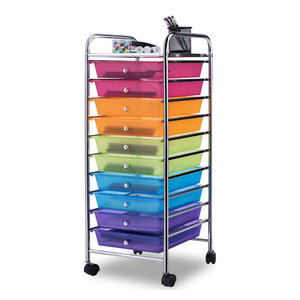 Costway 15 Drawer Rolling Storage Cart Tools Scrapbook Paper