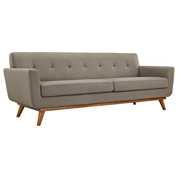 Modern Contemporary Upholstered Sofa, Granite Fabric