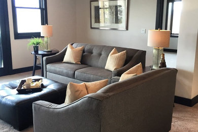 Family room - transitional family room idea in Denver