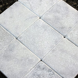 4x4 White Carrara Tumbled Collection - Home Decor