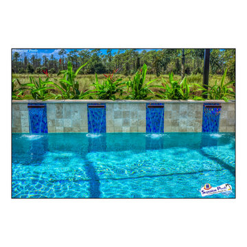 (Hnat) Collier County, Florida. Superior Pools Custom Luxury Swimming Pool Build