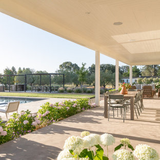 75 Beautiful Farmhouse Concrete Patio Pictures Ideas Houzz