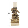 Large Recycled Natural Tree Root Wooden Pillar Candle Holder With Spike